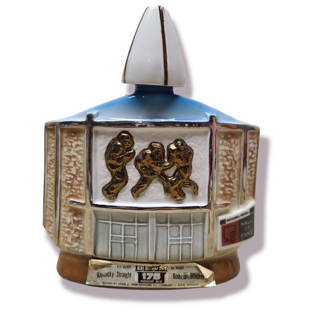 NFL Hall of Fame 1972 Jim Beam Decanter Canton Ohio Pro Football Edition